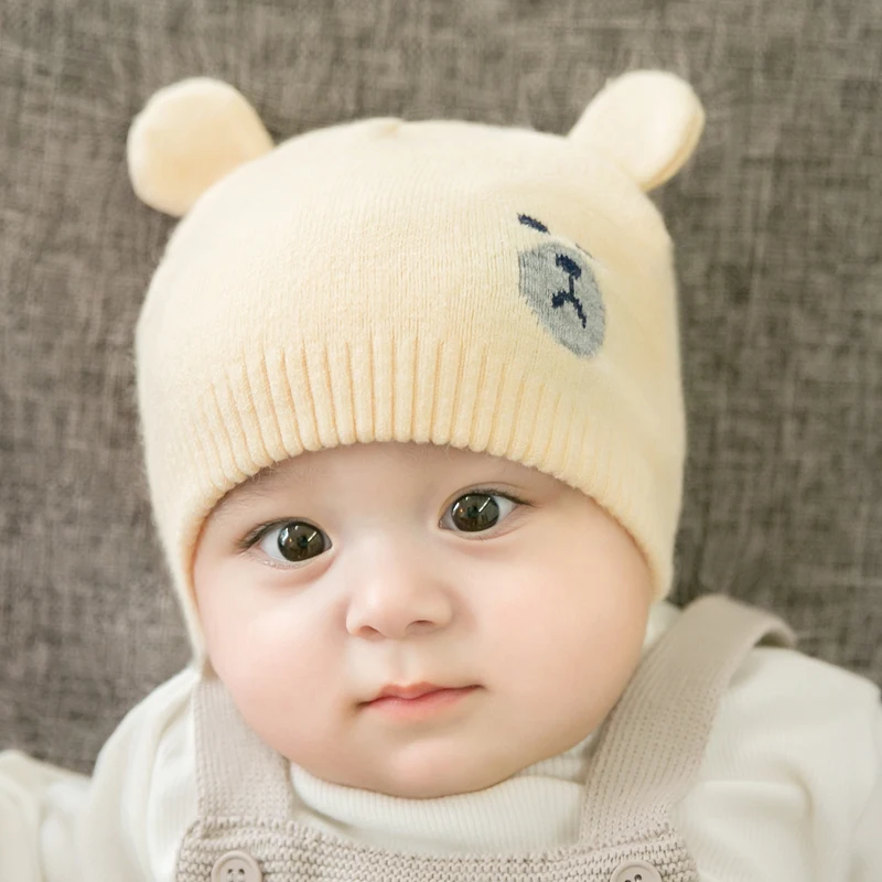CieiK Children Cotton Cap Baby Winter Hat Boys Girls Baby fotografie props Soft Newborn crochet Warm Kid Knitted beanie (2)