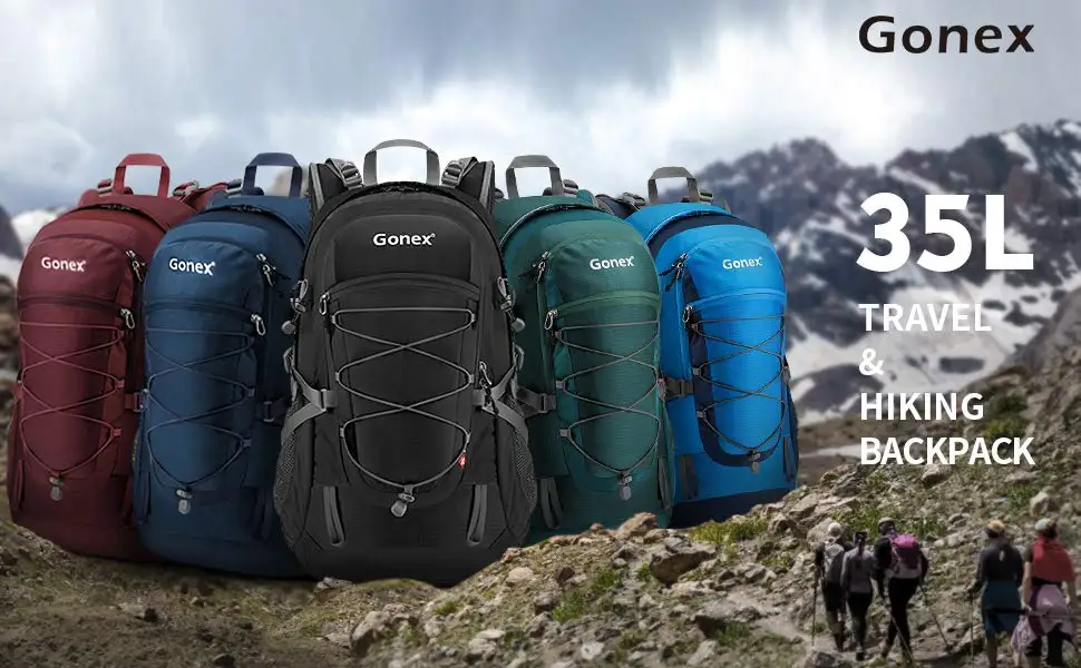 Gonex 35L походный рюкзак Кемпинг Открытый Треккинг Рюкзак дождевик в комплекте водостойкий нейлон