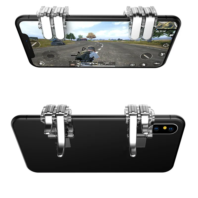 1Pair Pubg Controller Mobile Gamepad Free Fire Artifact For Pubg Trigger Six-finger linkage For Pubg Control Gaming Accessories 1Pair Pubg Controller Mobile Gamepad Free Fire Artifact For Pubg Trigger Six-finger linkage For Pubg Control Gaming Accessories
