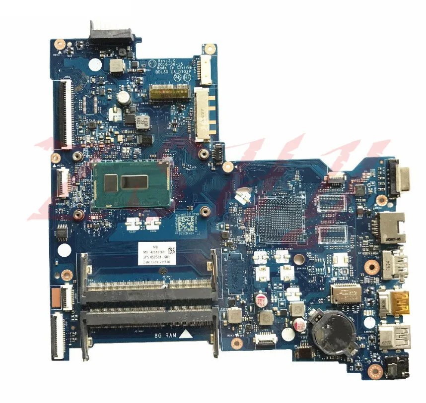 Материнская плата для ноутбука HP 15-AC 250 G2 858583-601 BDL50 LA-D703P с процессором i3 |
