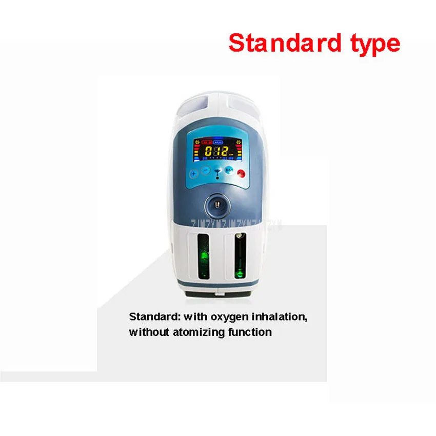 Портативный 1-6L большой поток ЖК-дисплей Хо использовать держать дома использовать мини медицинский генератор кислорода машина 30%-90% концентратор регулируемый - Цвет: Standard Type