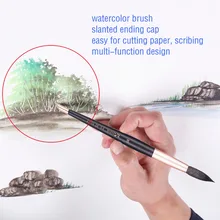 816R Высокое качество волосы белки с деревянной ручкой алюминиевый наконечник акварельные товары для рукоделия кисти художника