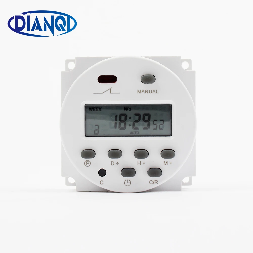 

CN101A 220V 230V 240V Digital LCD Power Timer weekly 7days Programmable Time Switch Relay TIMER 10A CN101 mini clock light timer