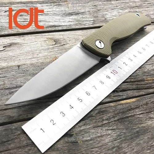LDT медведь F95 складной Ножи 440 Лезвие G10 ручка тактические ножи для кемпинга, охоты, карманный на открытом воздухе Ножи выживания утлиты Инс - Цвет: Khaki G10 Handle