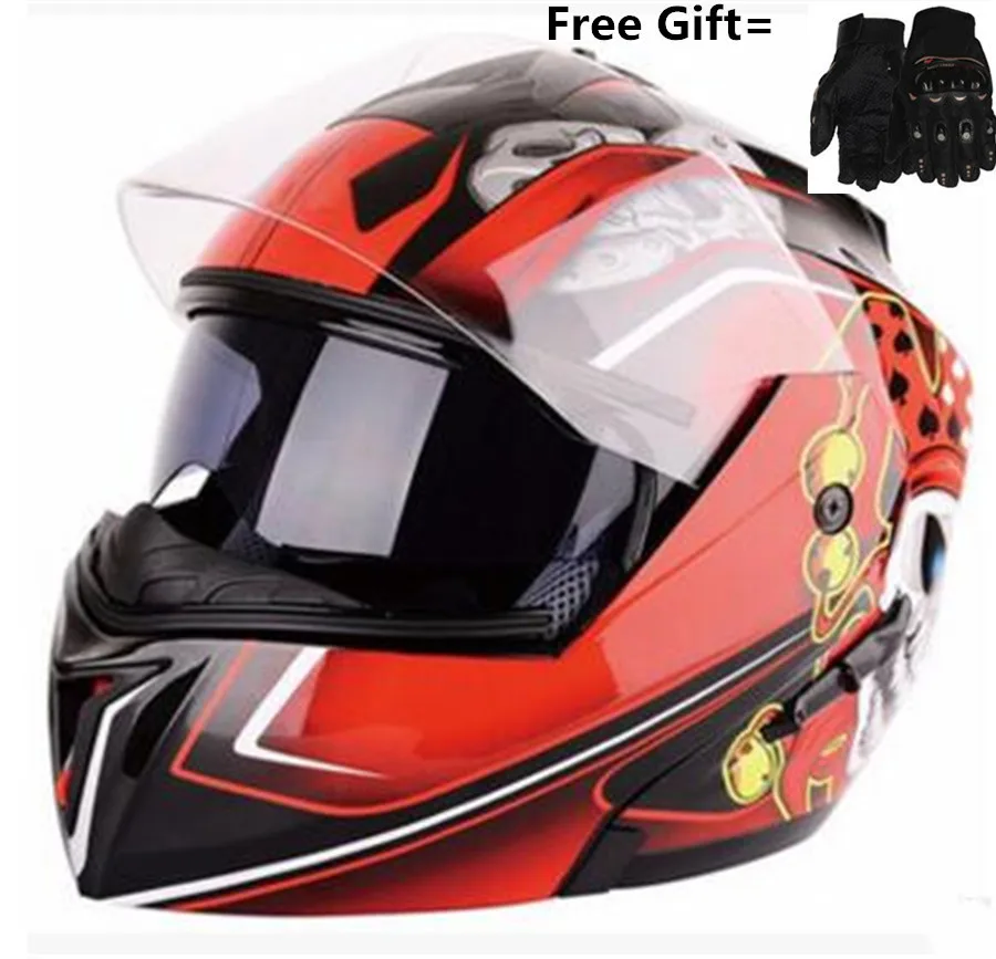 

Flip Up helmet DOT approved Full face casque Motorcycle helmets Double Visors Modular moto racing Motocross helmet M L XL XXL