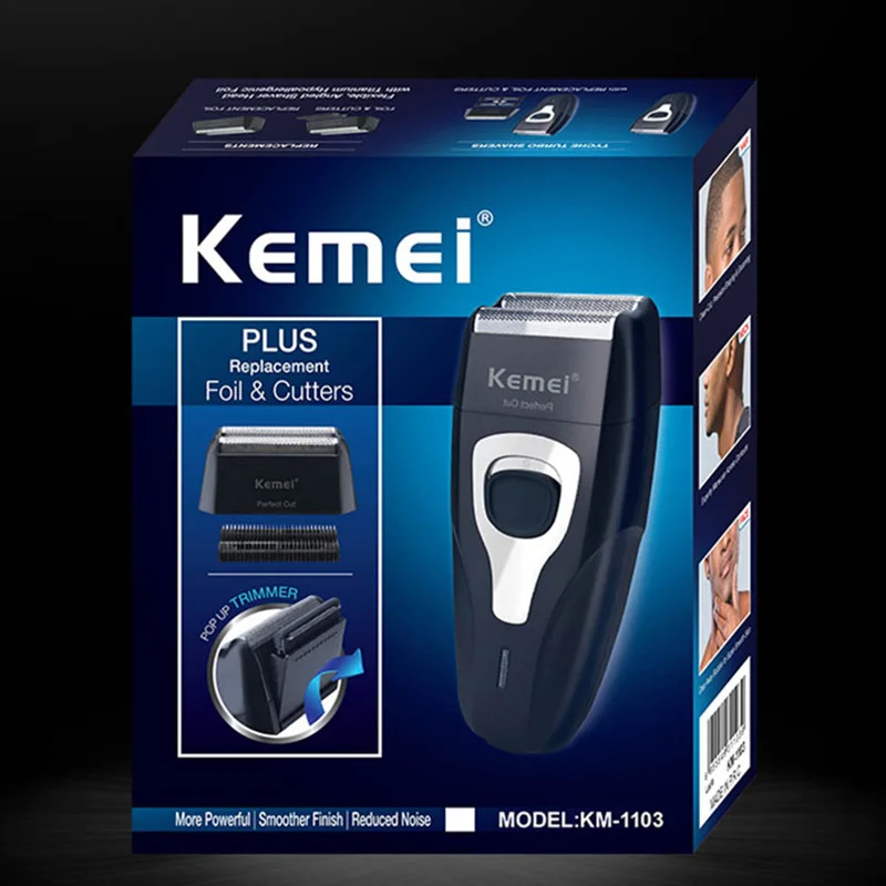 Kemei KM-1103 перезаряжаемая Бритва для мужчин уход за лицом многофункциональная Бритва мужская сильная бритва