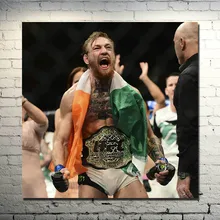 Конор Макгрегор-ирландский ММА UFC Featherweight Чемпион Искусство Шелковый плакат 13x13 24x24 дюймов картина "бокс" для декора комнаты 019
