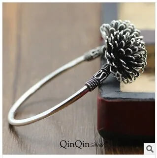 

Authentic S925 Thai silver chrysanthemum flower mark sunriser female bracelet