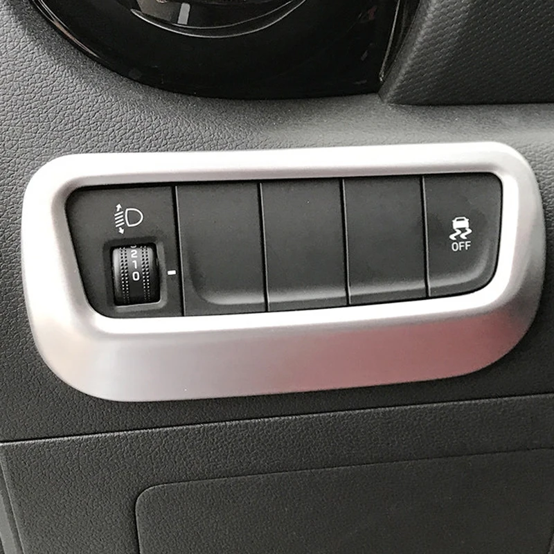 For Hyundai Kona 2017 2018 Car Headlight Head Light Lamp Switch Button Cover Trim Auto Accessories Styling ABS Matte | Автомобили и