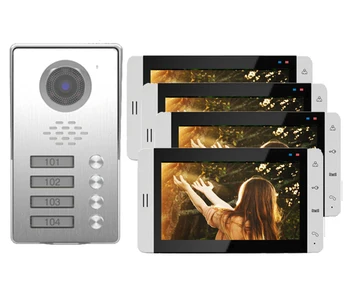 

XinSiLu New Arrival TFT LCD Color 7"Video Door Phone Doorbell IR Intercom Home Security Video System HD Camera For 4-Apartments