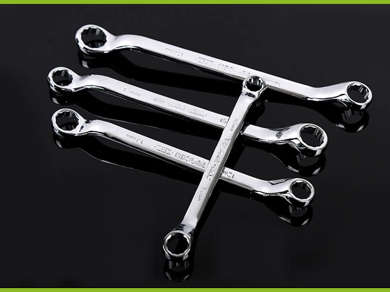 

Box End Wrench Dual Head Double End Ring Spanner Deep Offset Ring 6- 19mm Hand Tool Set