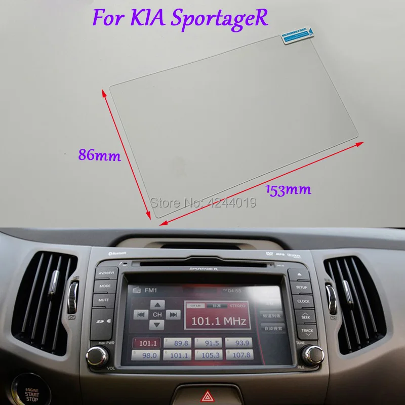 

Tommia Car Styling GPS Navigation Screen Glass Protective Film Sticker Protective Film For KIA Sportage R Car Accessories
