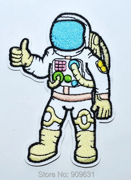 

Astronaut cosmonaut spaceman retro embroidered applique iron on patch new