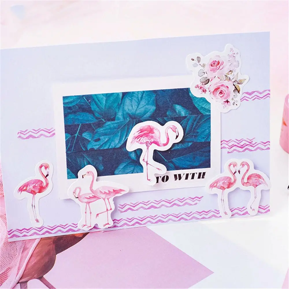 45 шт милые розовые наклейки с Фламинго Kawaii Schoool Канцтовары DIY Scarapbooking Jounal в альбом