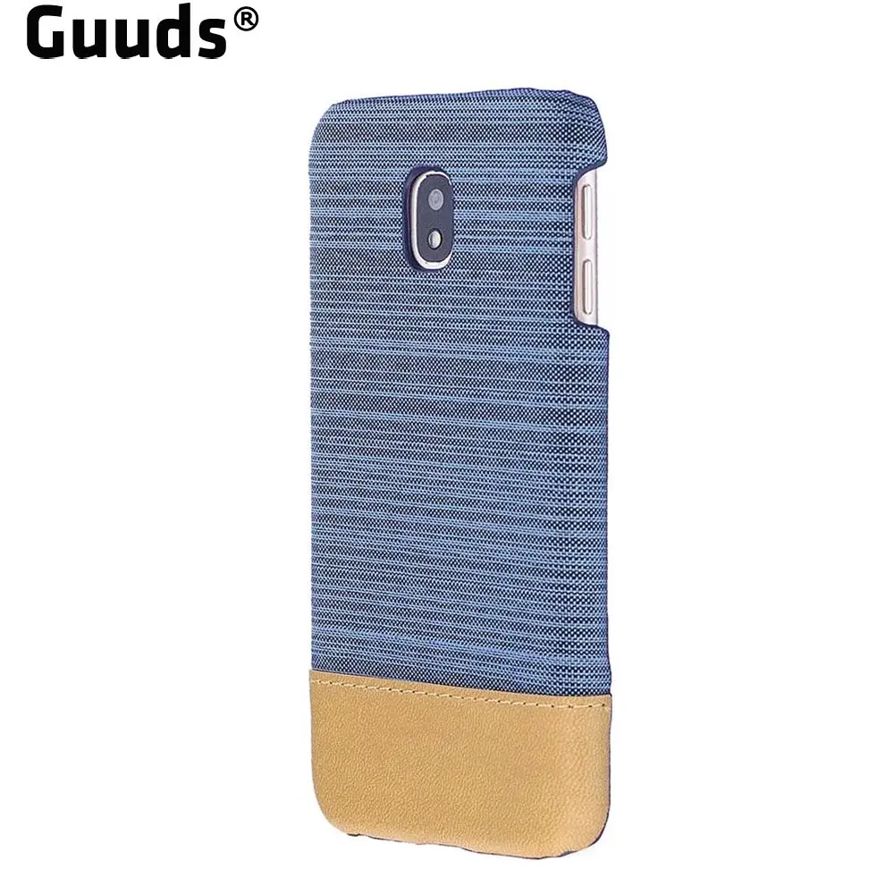 Guuds для Samsung J7 2016 J710 2017 J730 чехол с тканевым покрытием Пластиковая Задняя Крышка Galaxy