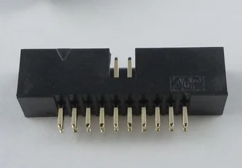 

1000 Pcs 1.27mm x1.27 mm Box header 2x10 Pin 20 Pin dual rows Through Hole DIP type Straight Male Shrouded PCB IDC Socket