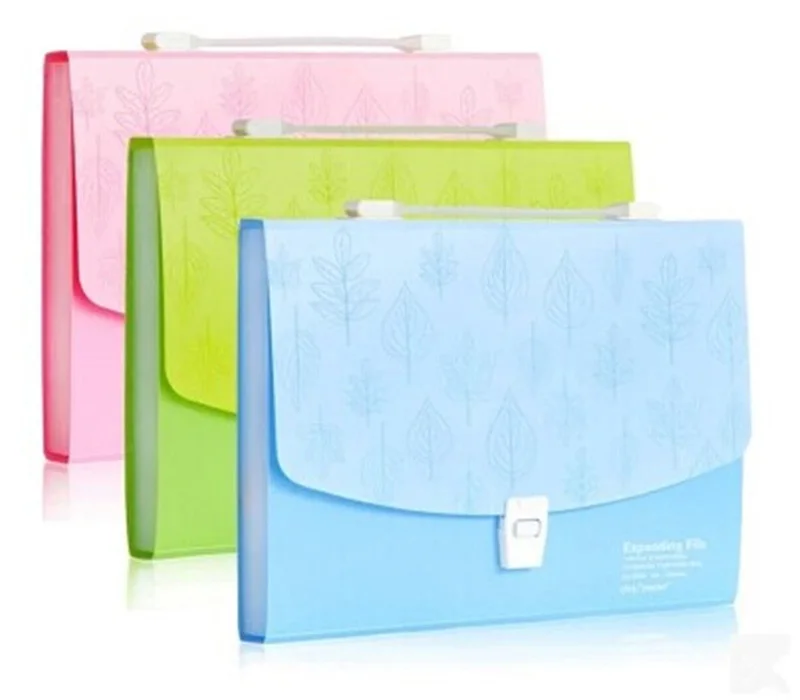 A4 7 Grids Plastic Briefcase Folder Office School Supplies Filing