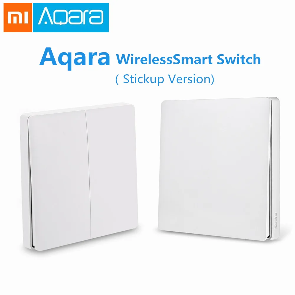 

Original Xiaomi Aqara Smart Light Switch Wireless Version Single Double Key mijia Mi Home Smartphone APP Remote Control