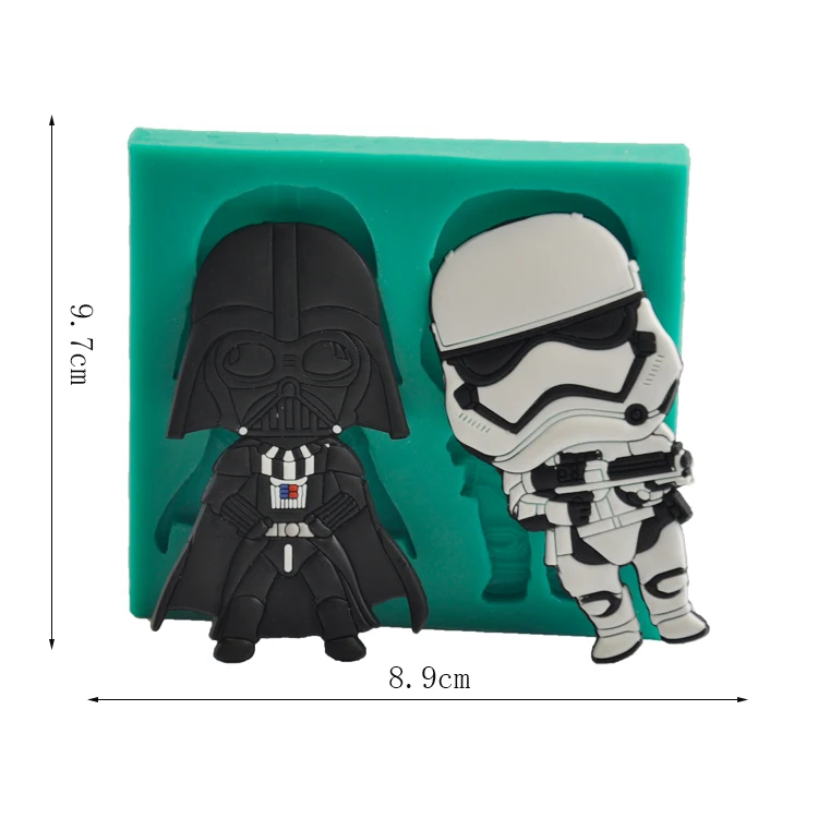 

3D Nostalgia Series Silicone Star Wars Darth Vader Mold DIY Children's Favorites Fondant Cake Mold Baking Tools For Cakes FM811