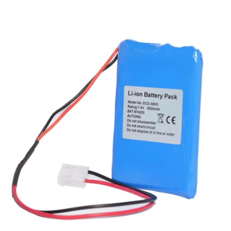 Battery for Contec ECG-300G ECG Monitor ECG 300G New Li-Ion Rechargeable Accumulator Pack Replacement 7.4V 3500mAh Track Code