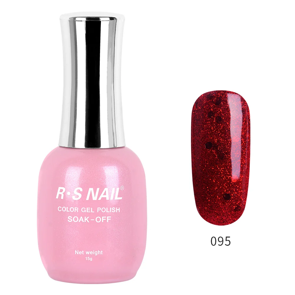 RS NAIL Новая серия Гель-лак для ногтей УФ светодиодный Гель-лак 120 цветов Гель-лак профессиональный маникюрный набор гель-лаков 15 мл - Цвет: 095