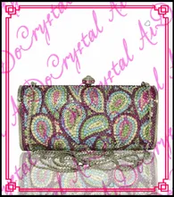 Aidocrystal damen abendgesellschaft kupplung geldbörse frauen hochzeit mix farbe kristall handtasche mit kette