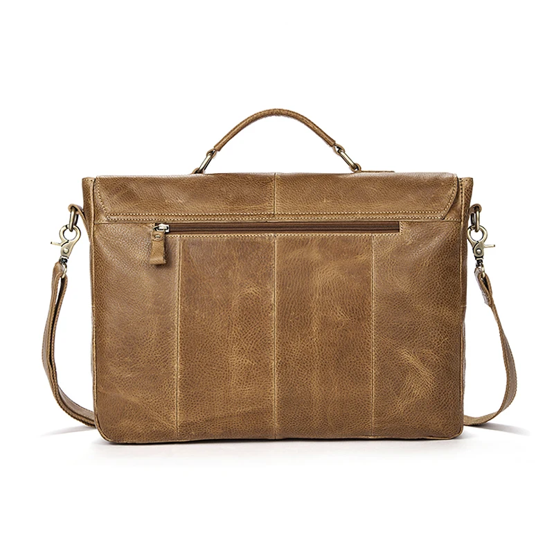 WESTAL Business Men Briefcases Genuine Leather Messenger Bag Men Leather Laptop Bag office bags for