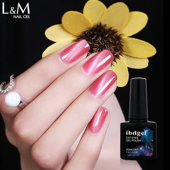 

ibdgel 3pcs 7.3ML Charming 3D Lucky Color UV Gel Nail Polish Gel Magnet Cat Eye Nail Design
