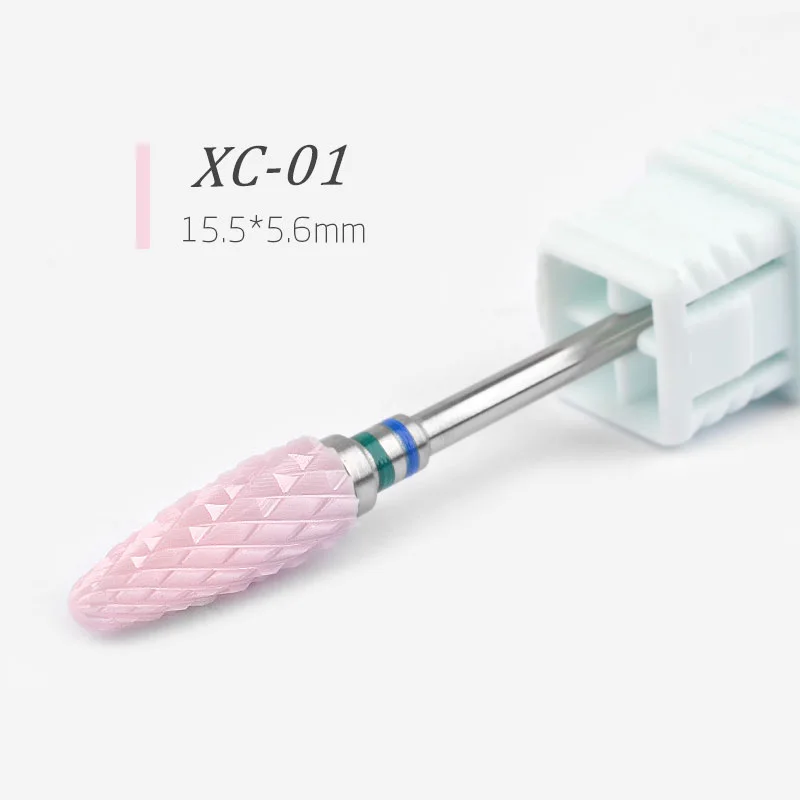 3/3" розовый керамический сверло для ногтей, электрическая вращающаяся пилка для ногтей, инструмент для дизайна ногтей, очиститель для ногтей, салонные биты, маникюрная машинка, аксессуары