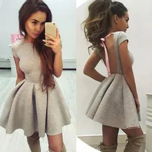 2019 Fashion Women Lace Up Party Dresses Hollow Out Short Sleeve Casual Dress Solid Backless Mini Dress navy lace hollow out short sleeves mini dresses with lace up design