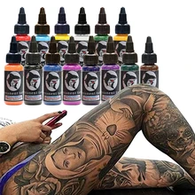 Новые профессиональные чернила 14 цветов Набор 1 унции 30 мл/бутылка татуировки перманентный пигмент набор модный макияж косметика татуировки Поставки