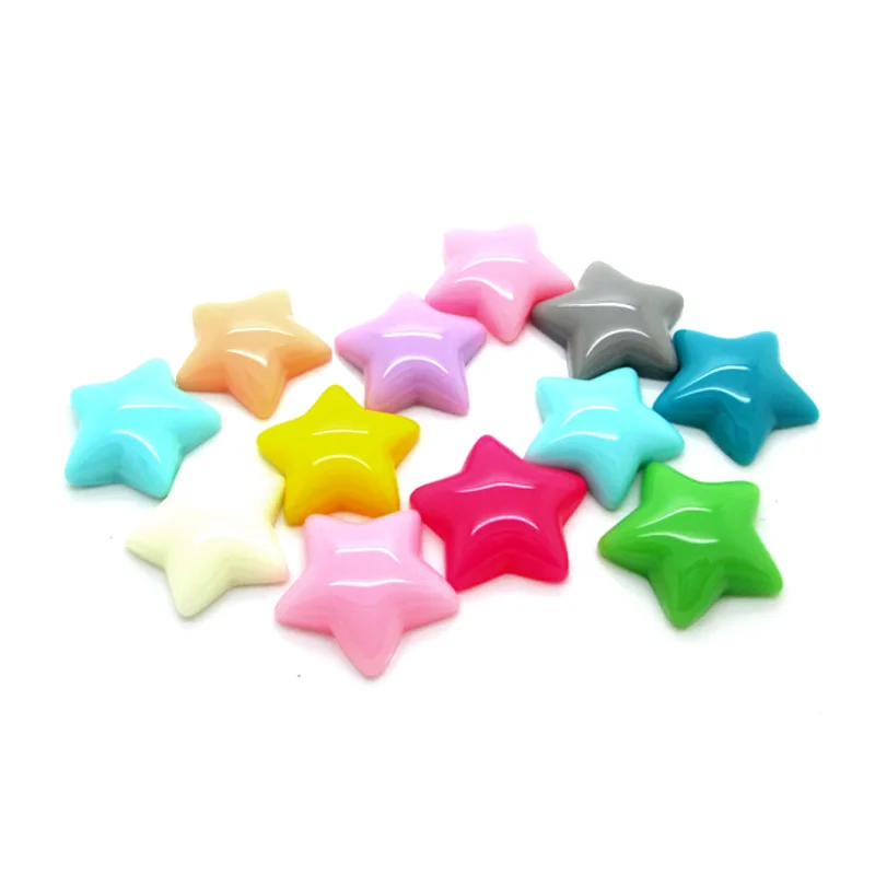 

50Pcs Mixed Resin Star Decoration Crafts Beads Flatback Cabochon Scrapbook DIY Embellishments Accessories Buttons
