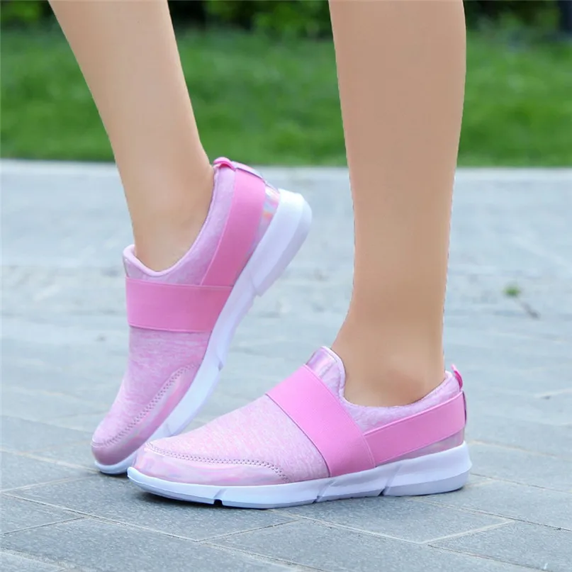 Outdoor Sports Shoes Women Hollow Round Head Flat Breathable Leisure Sports Shockproof Shoes Soft Bottom Running shoes #3J30#F (10)