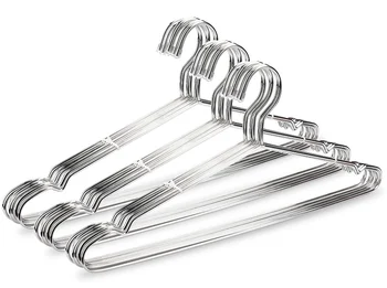 

45cm Stainless Steel Strong Metal Wire Hangers, Coat Hanger, Standard Suit Hangers, Clothes Hanger (30 pcs/Lot)