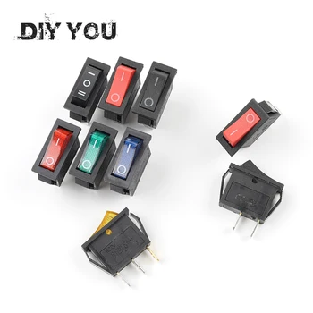 

5 pcs KCD3 With Light Power Switch 10A 250V AC 15A 125V AC 2/3 Pin SPDT KCD3 ON-OFF-ON 2/3 Position Boat Rocker Switch