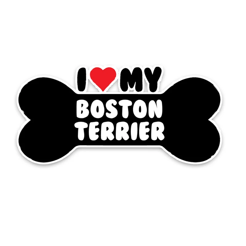 YJZT 15*7 1 см I Heart My Boston Terrier Dog Bone PVC автомобильные наклейки на бампер наклейки|car stickers