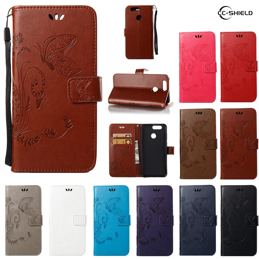 

Flip Case for Huawei NOVA 2 Plus BAC-L22 Butterfly Leather Flip Cover Wallet Case for Huawei NOVA2 Plus BAC-L23 Mobile phone bag