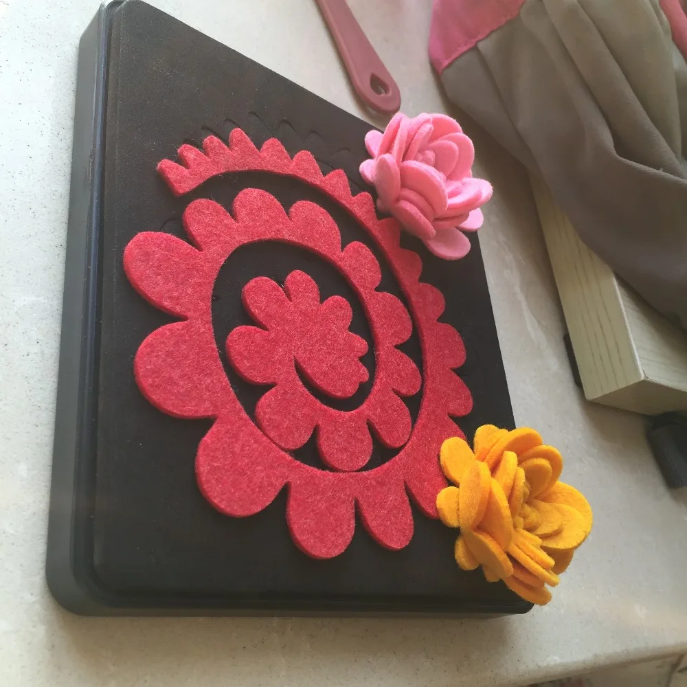 

Spiral flower scrapbooking die cutter fabric felt cutting die 15.8mm thick 5.5*6inch SMR-FL0025