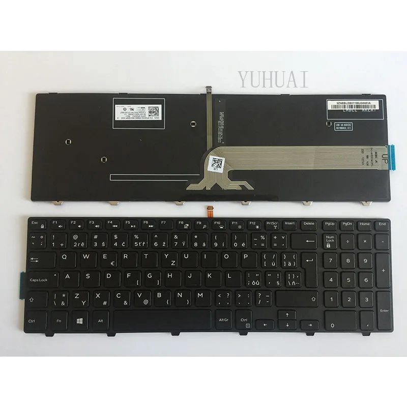 Чешский Клавиатура для ноутбука Dell Inspiron 15 3000 5000 3541 3542 3543 5542 3550 5545 5547 17 5000|keyboard for