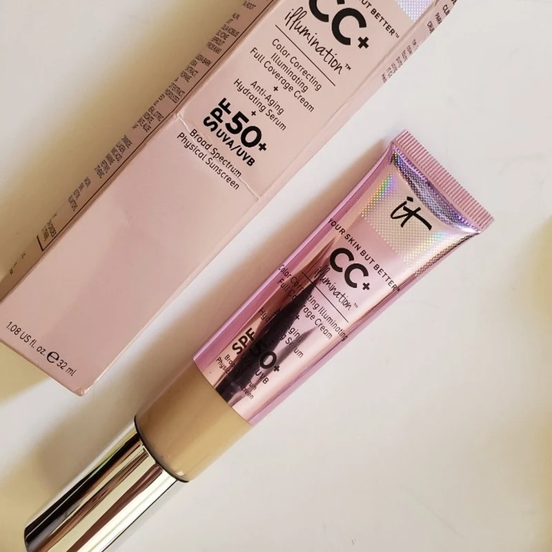 Консилер Для Лица it cosmetics CC+ крем освещение SPF 50 полное покрытие средний или светильник скрывает корректор пятен Косметика для макияжа