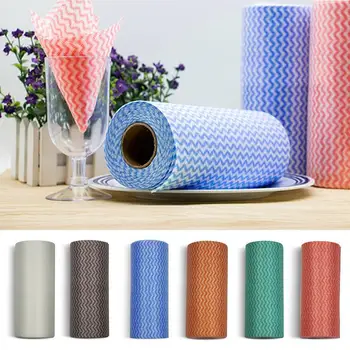 

50 Pcs/lot Multifunction Non-woven Dish Bowl Cleaning Cloth Scouring Pad Pot Pan Wash Cleaning Wipes Cleaner Kitchen Accessories