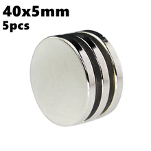 Neodymium Magnets Powerful Magnetic Sheet 5pcs Disc 40mm x5mm NdFeB 40*5 N35 Rare Earth Magnets for Crafts Round Sheets Imanes