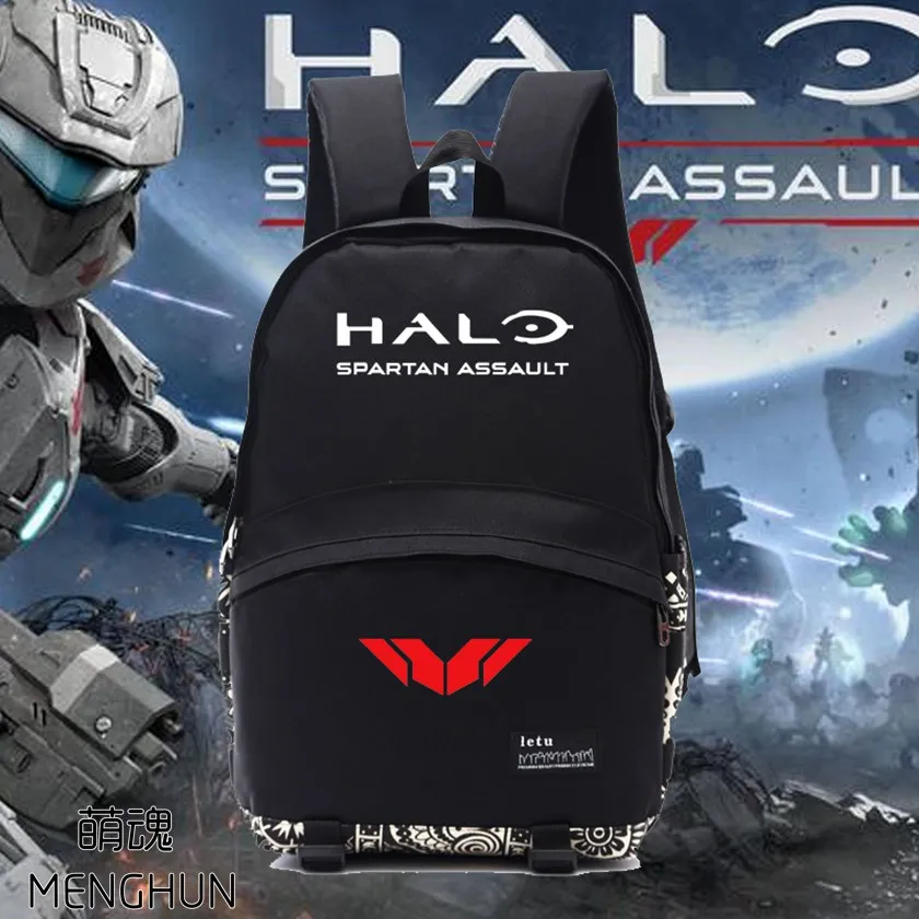 New design game inspired HALO SPARTAN ASSAULT nylon black backpack game