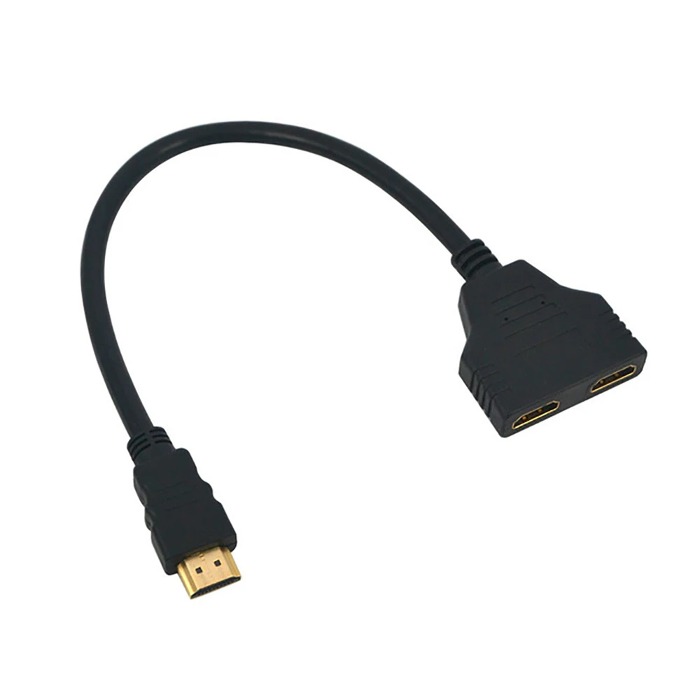 1/2 HDMI сплиттер 1 в 2 Выход HDMI штекер 2 HDMI Женский Кабель адаптер для компьютера DVD tv HD tv