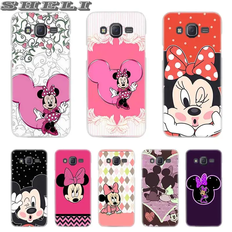 

SHELI Minnie Mouse Style Transparent Mobile phone bags for Samsung Galaxy J2 J3 J4 J5 J6 J7 J8 2018 2017 EU 2016 Prime