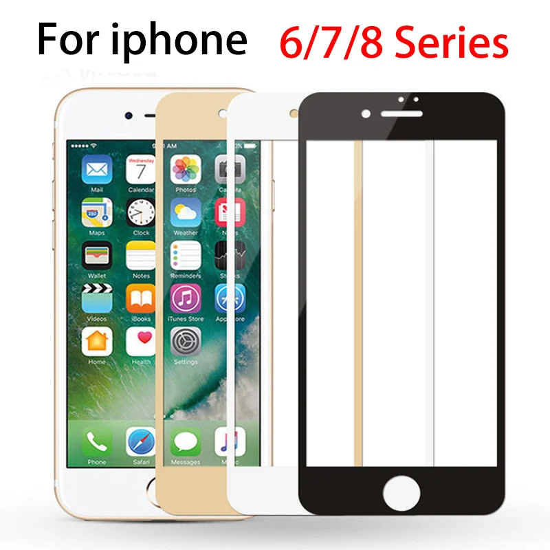 

3D Curved Edge Full Cover Screen Protector For iPhone7 8 6plus Tempered Glass On The For iPhone8 6s 7 Plus Protective Glass Film