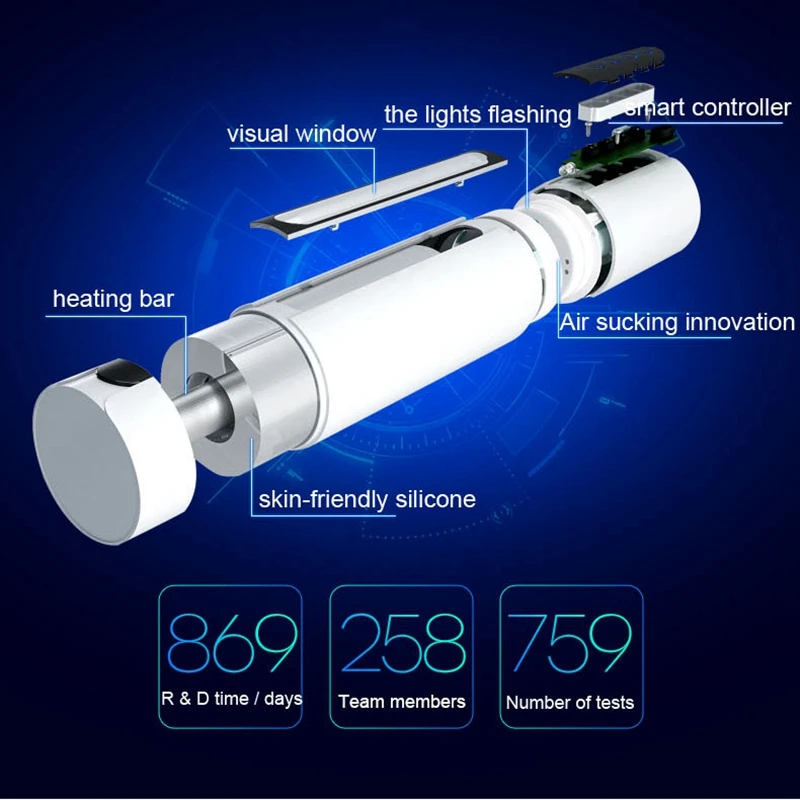 Intelligent Air Sucking Male Masturbator Inductive Girl Voice Sex Machine Heating Vibrating Artificial Vagina Sex Toys for Men