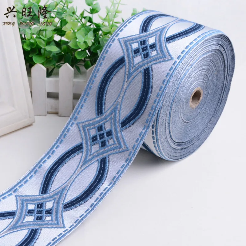 

XWL 25M/Roll 90mm Wide Ethnic Woven Embroidery Jacquard Curtain Lace Trims Ribbon DIY Sewing Sofa Costumes Apparel Accessories