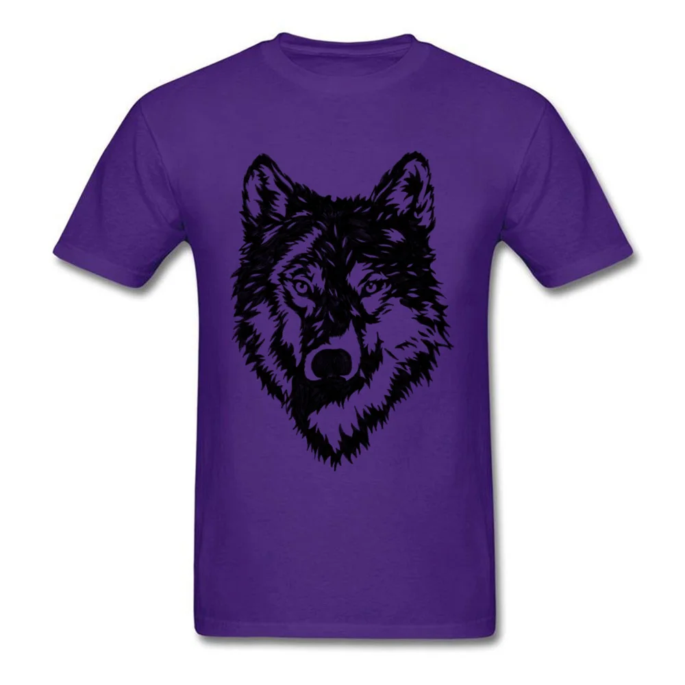 The Wolf One Custom Autumn 100% Cotton Fabric O Neck Men Tops & Tees Custom Sweatshirts 2018 Short Sleeve T Shirt The Wolf One purple