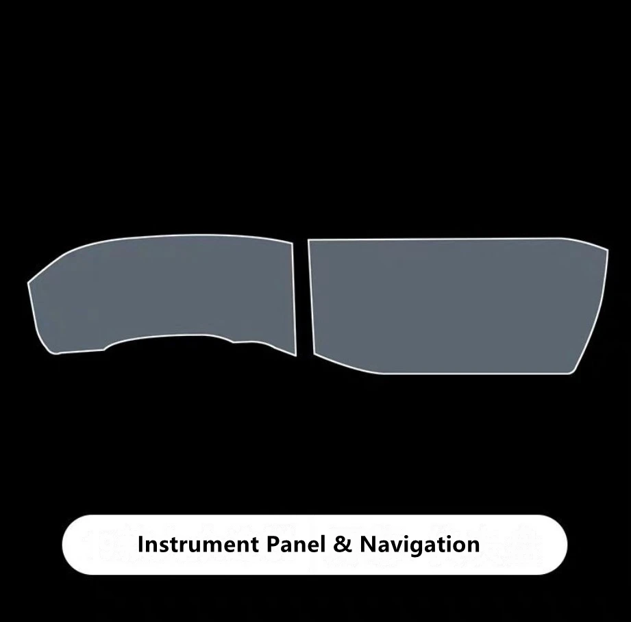 Высокое качество автомобиля ТПУ приборная панель экран Защита навигации ЖК-покрытие наклейка пленка для Volkswagen Touareg - Название цвета: one set 2pcs
